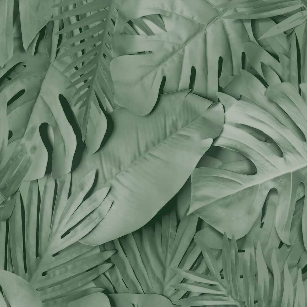 Large Photoreal Tropical Leaves Green Wallpaper Sample price history on PriceWatchPro