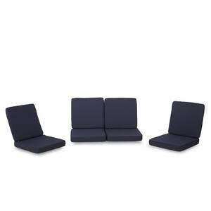 Gytha 20.5 in. x 3 in. Outdoor Lounge Chair Cushion Navy Blue