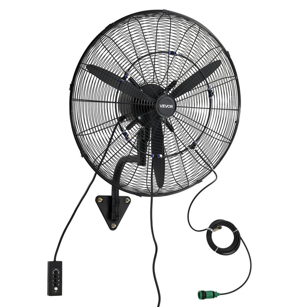 24 in. Wall Mounted Hanging Fan with Oscillating & Mist, IP44-rated, 3-Speed, Powerful Air Reach, Mechanical Control price history on PriceWatchPro