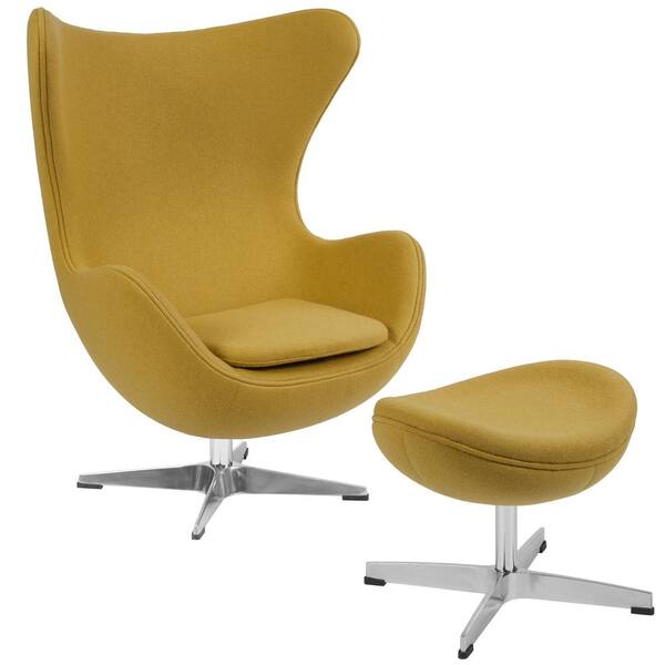 Carnegy Avenue Citron Fabric Chair and Ottoman Set