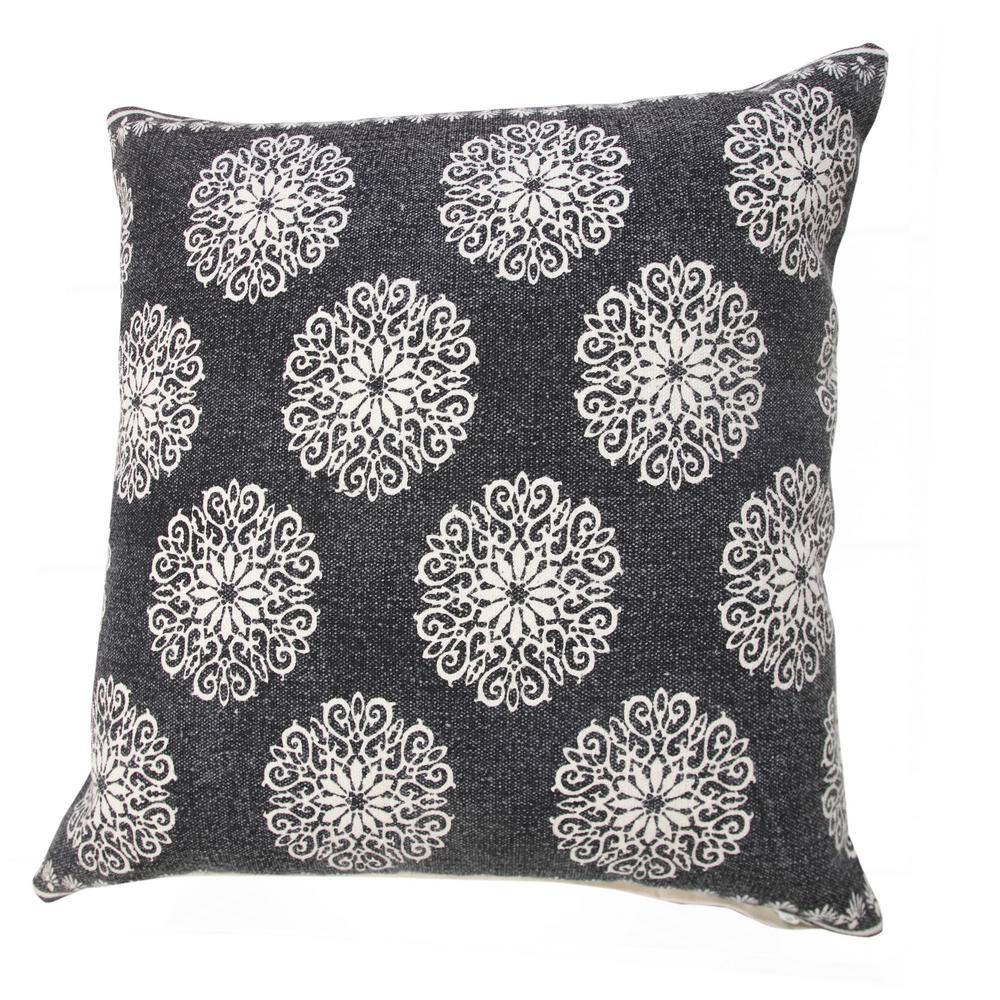 20" Square Multicolor Floral Cotton Accent Pillow Set