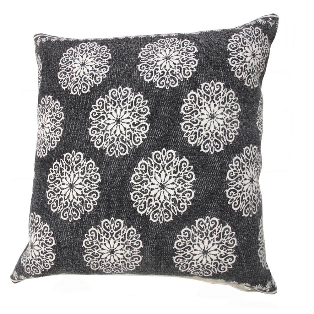 20" Square Multicolor Floral Cotton Accent Pillow Set