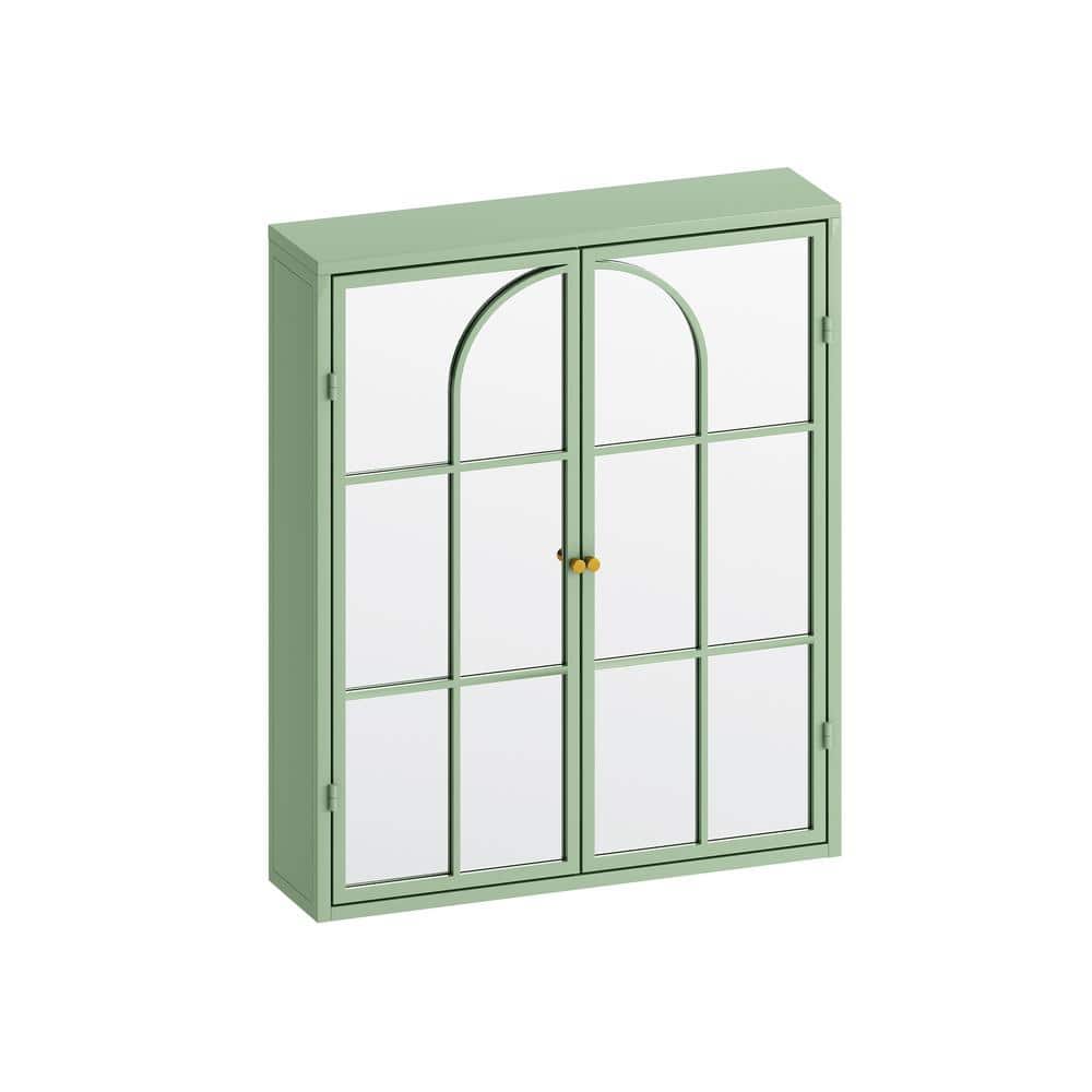 23.62 in. W x 27.56 in. H Rectangular Iron Bathroom Medicine Cabinet with M