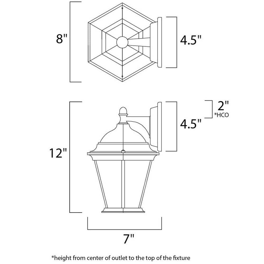 White Glass Dimmable 12" Outdoor Wall Lantern