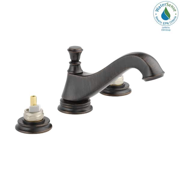 Delta Cassidy 8 in. Widespread 2-Handle Bathroom Faucet with Metal Drain Assembly in Venetian Bronze (Handles Not Included)