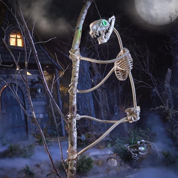 3-Pack 5.5 ft. Grave & Bones LED Ultraposeable Constrictor Skeleton