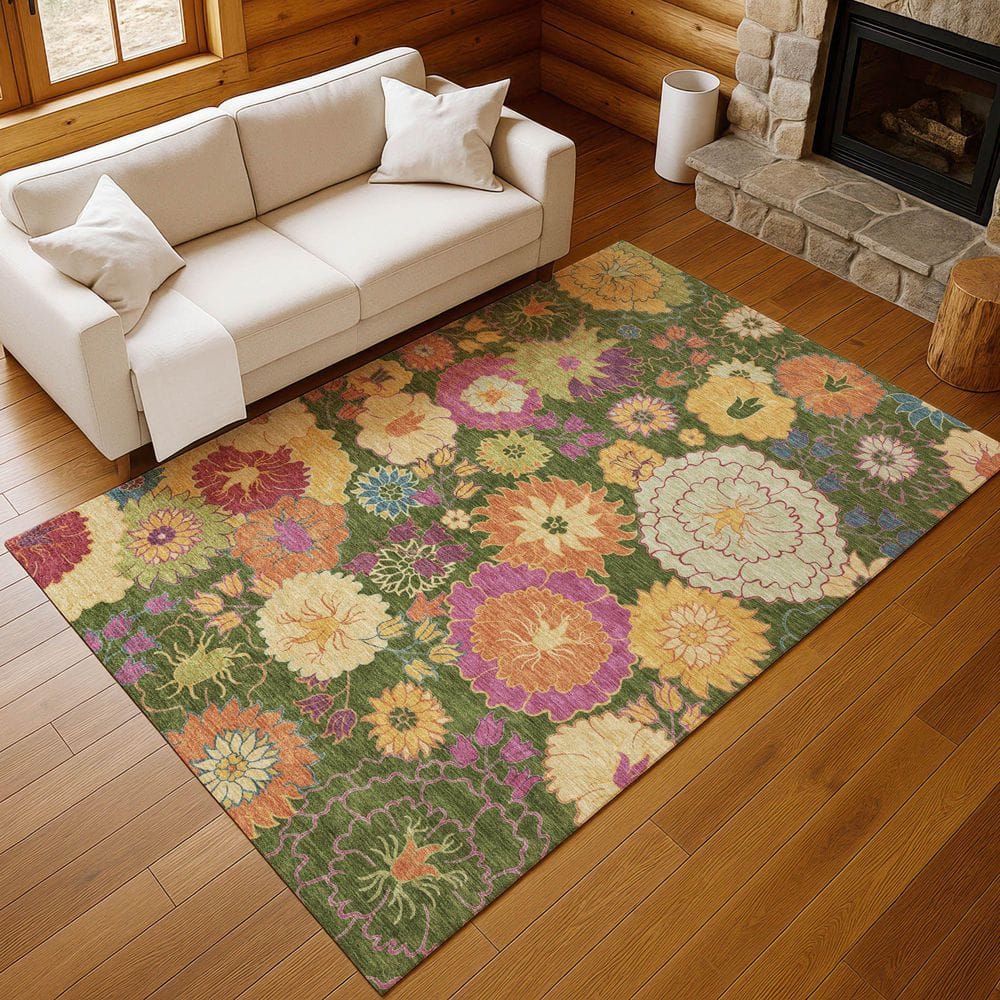 Chantille Machine Washable Indoor/Outdoor Abstract ACN2293 Aloe 10 ft. x 14 ft. Area Rug price history on PriceWatchPro