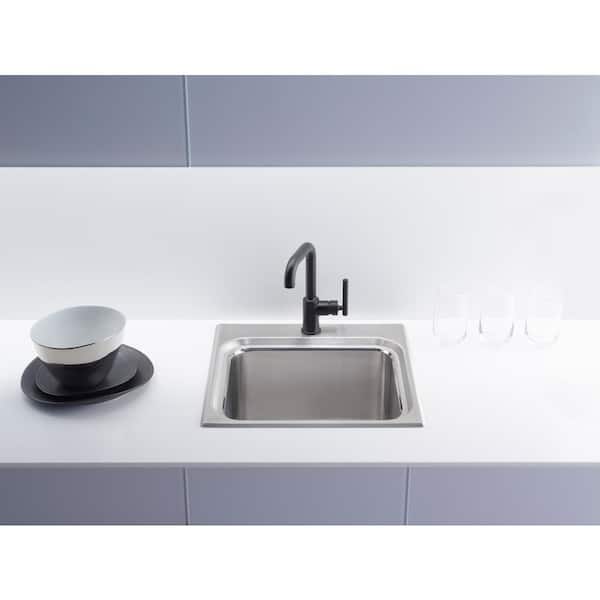 KOHLER Purist Single-Handle Standard Kitchen Faucet with 6 in. Spout in Matte Black