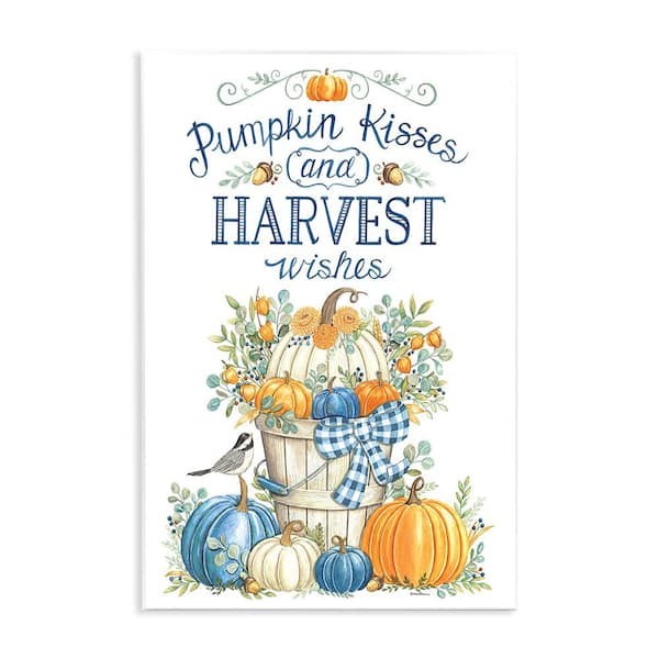 Harvest Wishes Pumpkins by Deb Strain 1-Piece Unframed Graphic Print Nature Poster Art Print 19 in. x 13 in.
