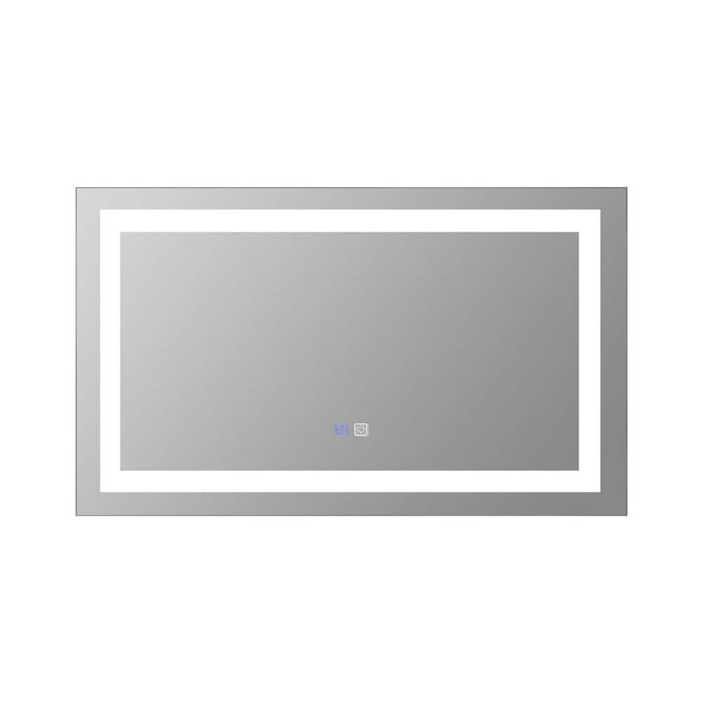 40 in. W Wx 24 in. H Rectangular Frameless Wall Mount Superslim Dimmable An