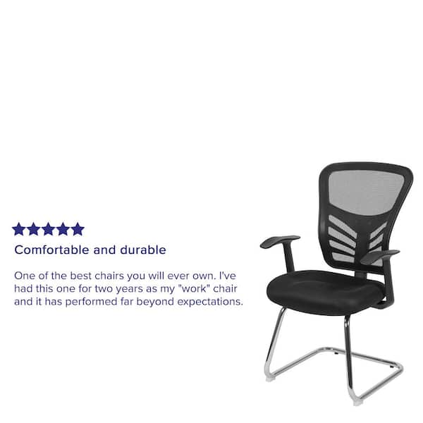 Carnegy Avenue Black Mesh Side Chair CGA-HL-442205-BL-HD