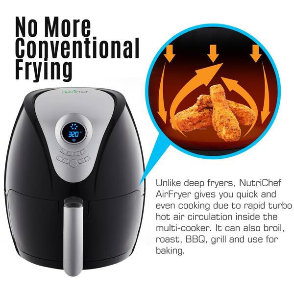 4.8L Air Fryer, Oil-free Cookware, Non-stick Basket, Easy To Clean