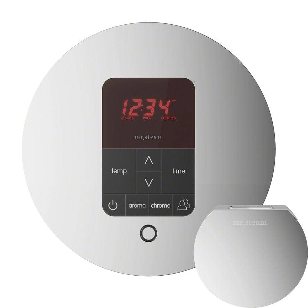 iTempo Plus Round Steam Shower Control in Polished Chrome