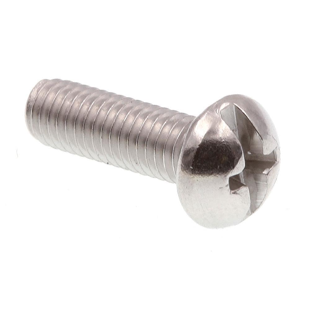Prime-Line #10-32 x 5/8 in. Grade 18-8 Stainless Steel Phillips/Slotted  Combination Drive Round Head Machine Screws (100-Pack) 9004160 The Home  Depot