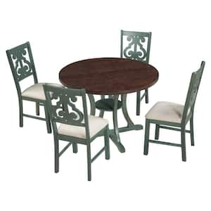 Charthouse round dining table and 4 upholstered best sale side chairs