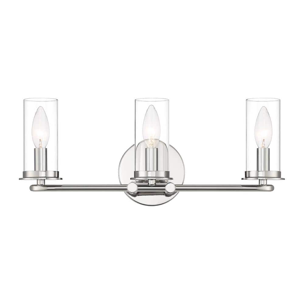 Polished Nickel 18" Wide Dimmable Vanity Light