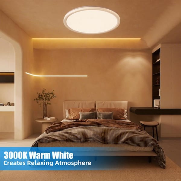 WYZM 12 in. Low Profile Integrated LED Recessed Light Trim 3600