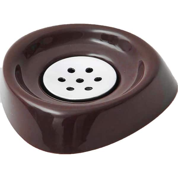 Unbranded Bath Soap Dish Cup Chrome Parts Brown
