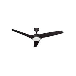 Evolution 52 in. Integrated LED Indoor/Outdoor Oil Rubbed Bronze Ceiling Fan with Light and Remote Control