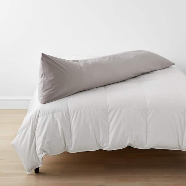 Company Cotton Percale Gray Smoke Cotton Standard Body Pillow Cover