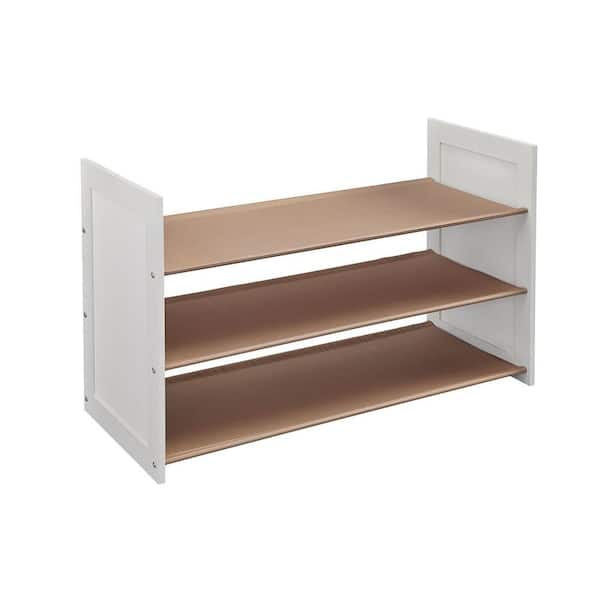 ClosetMaid 18.9 H 9-Pair 3-Tier White Fabric Shoe Rack