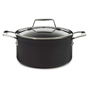 Essentials Hard Anodized Nonstick Stock Pot with Glass Lid, 8 in.