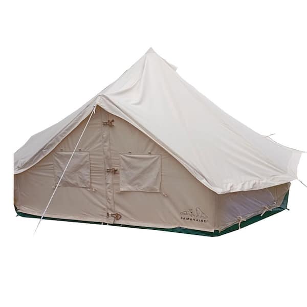 HUGEL CAMP SET Low Type ベージュ Inflatable Tent With Pump,Glamping Tents For 4-6 Person