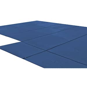 Mesh Blue Safety Cover for 16 ft. x 32 ft. Rectangle In Ground Pool with 4 ft. x 6 ft. Right Step with 1 ft. Offset