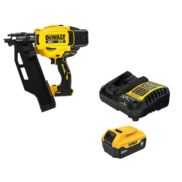 20V 3-1/2 in. 21 Degree Cordless Framing Nailer with 20V MAX 5.0 Ah Battery Pack and Charger