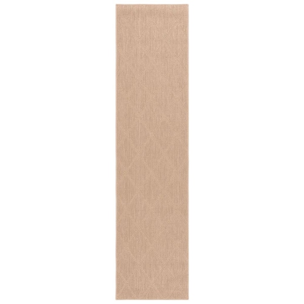 Palm Beach 2 ft. x 10 ft. Seagrass Diamond Knit Runner Rug