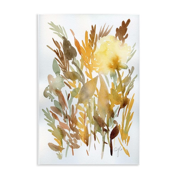 Stupell Industries Abstract Autumnal Herb by Alexandria Gilbert Kincaid 1-Piece Unframed Graphic Print Nature Art Print 15 in. x 10 in.