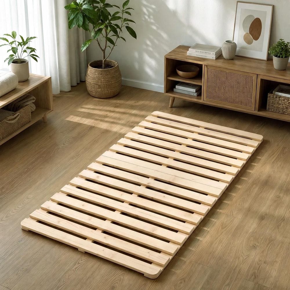 ABORON Japanese Tatami Mat Tatami Bed Frame Foldable Wood Slatted