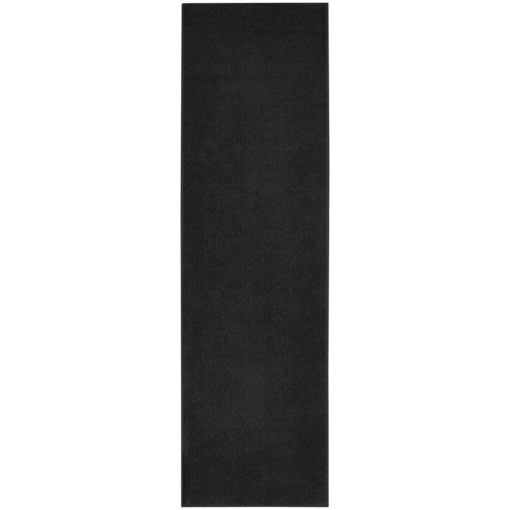 HomeRoots 2 X 10 ft. Black Indoor/Outdoor Area Rug 2000479438 - The ...