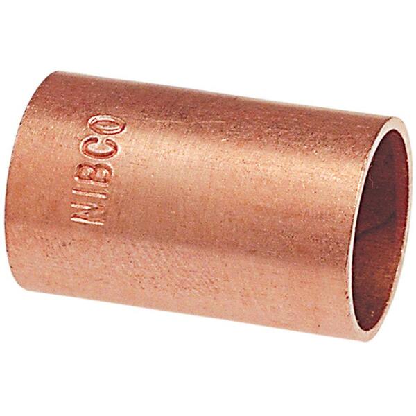 NIBCO 1/2 in. Copper Pressure C x C Coupling without Stop (100-Pack)