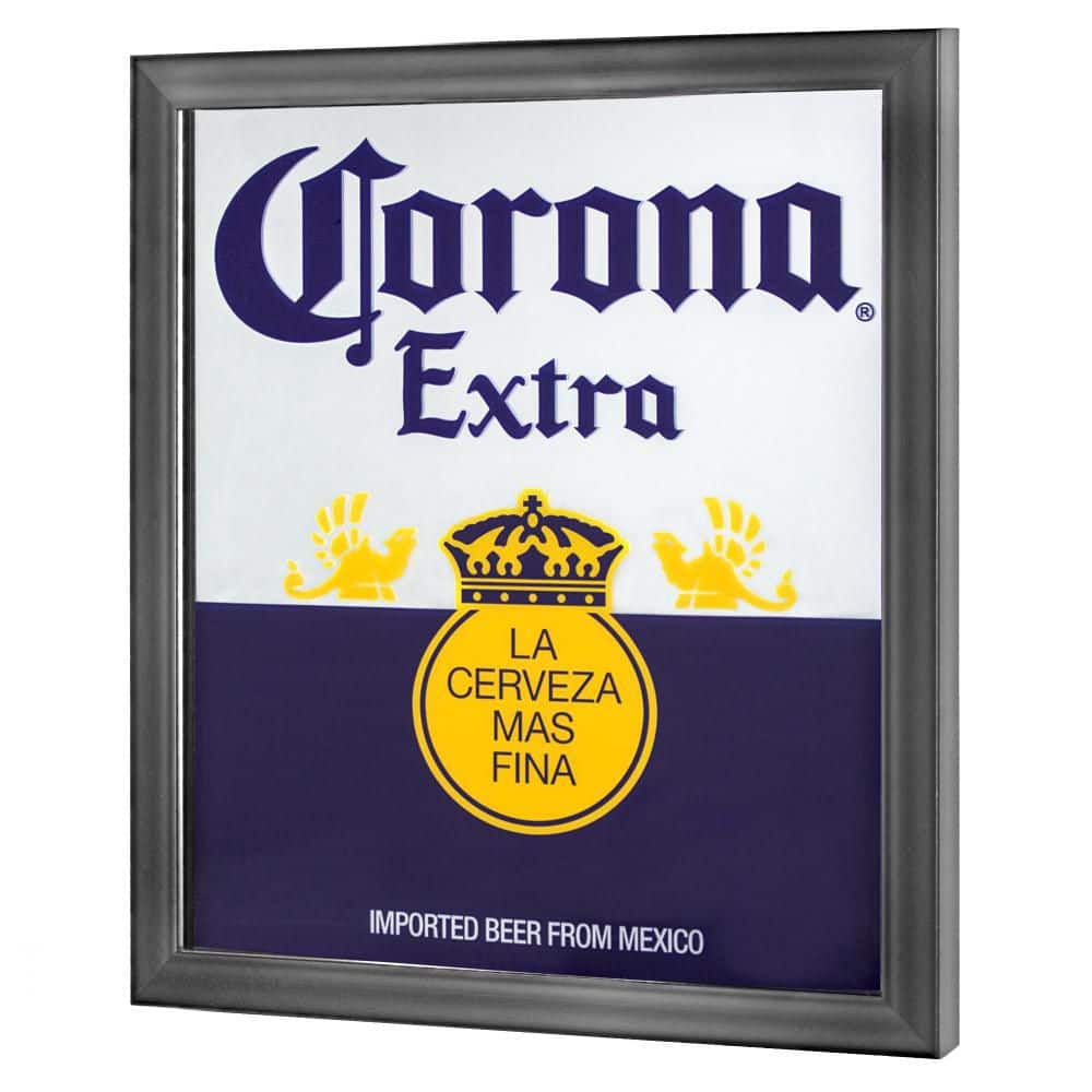 Corona Black 15in W x 13in H Modern Rectangle Plastic Framed Mirror price history on PriceWatchPro