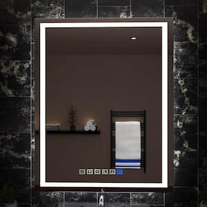 36 in. x 48 in. LED Modern Rectangle Frameless Decorative Mirror Wall Mounted Anti-Fog and Dimmer Touch Sensor
