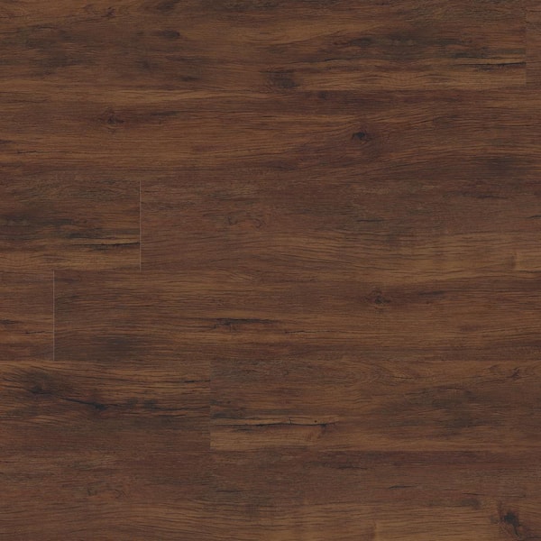 A&A Surfaces Take Home Sample-Herritage Antique Mahogany 20 MIL x 7 in. W x 7 in. L Waterproof Click Lock Luxury Vinyl Plank Flooring