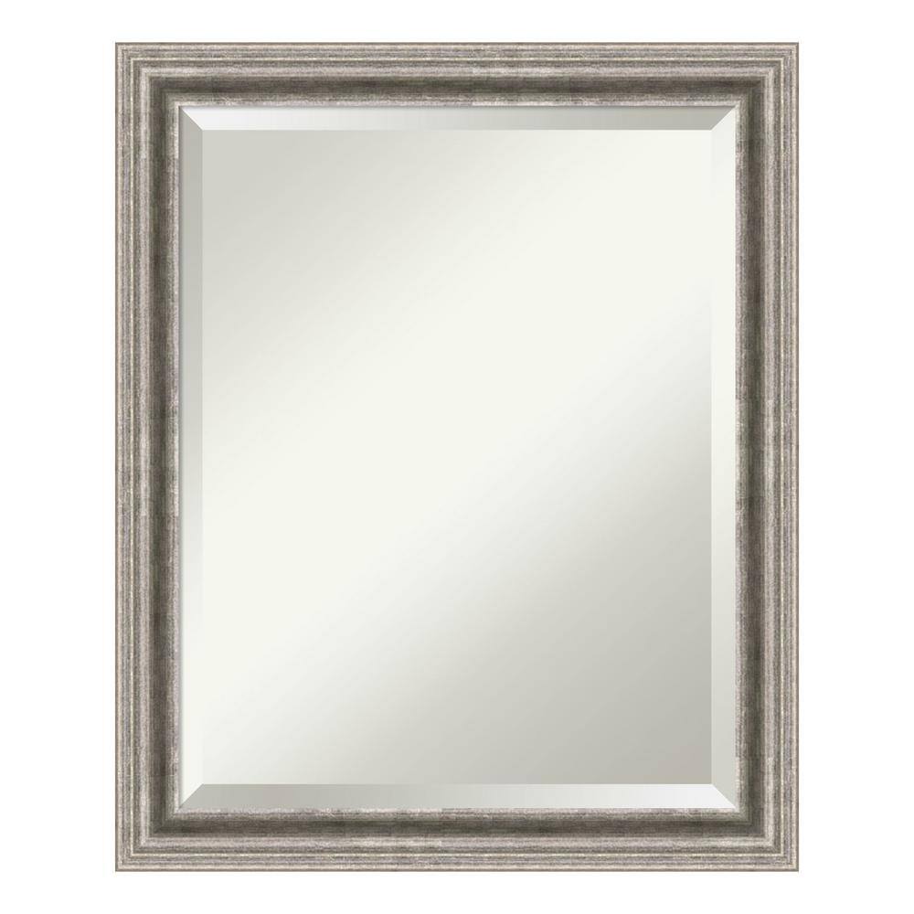 Bel Volto Silver Beveled Wood Bathroom Vanity Mirror 23 x 19 in