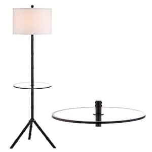 Hall 62 in. Oil Rubbed Bronze Metal End Table Floor Lamp