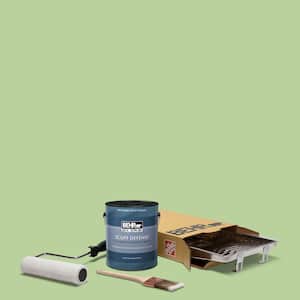 1 gal. #P380-4 Four Leaf Clover Ultra Satin Enamel Interior Paint and 5-Piece Wooster Set All-in-1 Project Kit