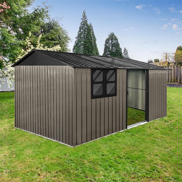 ToolCat 6 ft. W x 5 ft. D Metal Storage Shed with Window and
