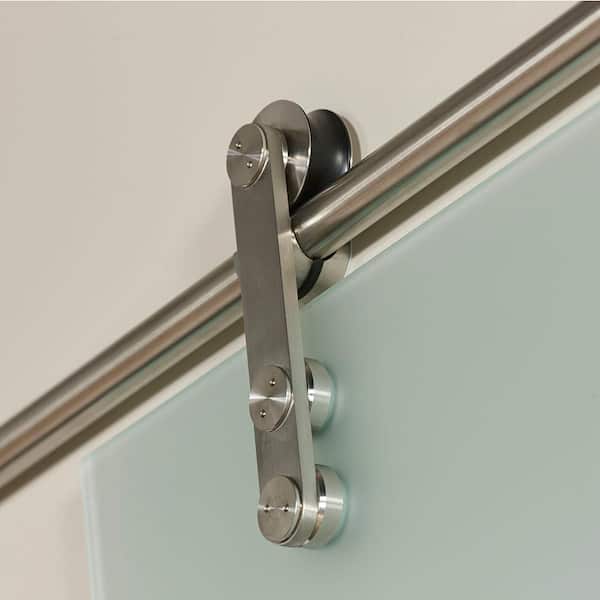 38 in. x 81 in. Glass Sliding Barn Door with Hardware Kit 38 in. x 81 in. Glass Sliding Barn Door with Hardware Kit