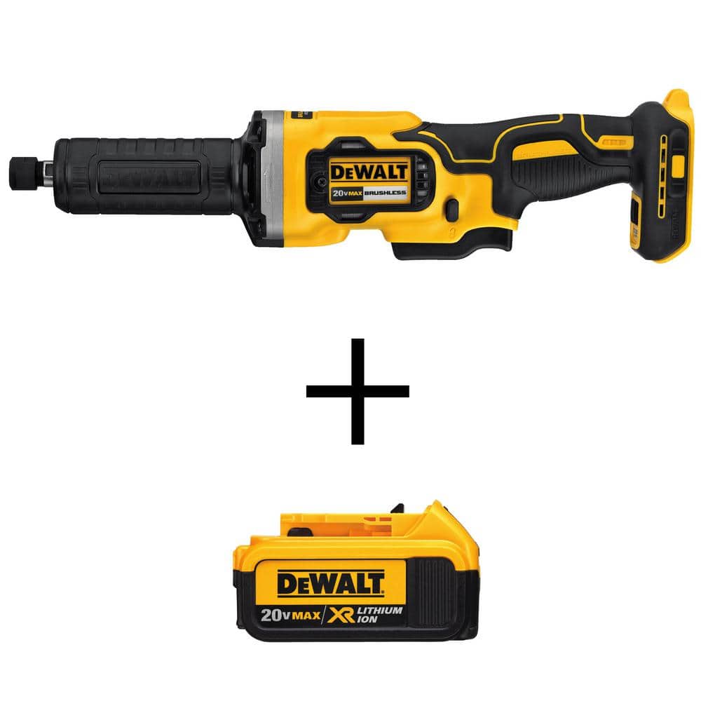 DEWALT 20V MAX Cordless Brushless 1-1/2 in. Variable Speed Die Grinder and 20-Volt MAX XR Premium Lithium-Ion 4.0Ah Battery -  DCG426Bw204