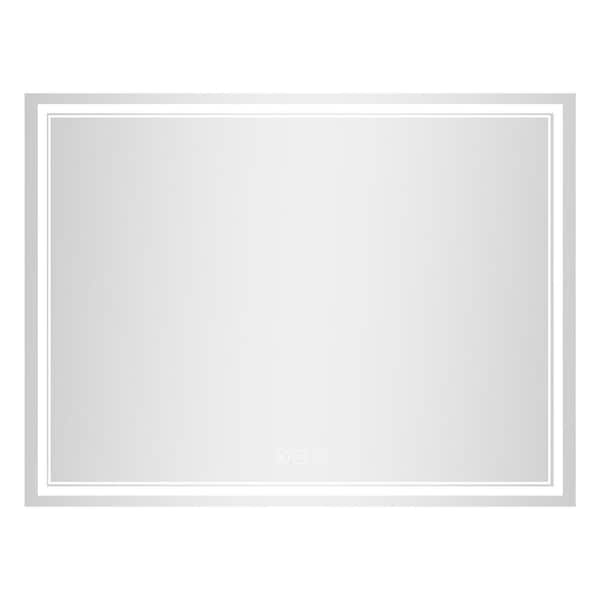 30 in. W x 48 in. H Classic Rectangular Frameless Wall Mounted Wall Mirror