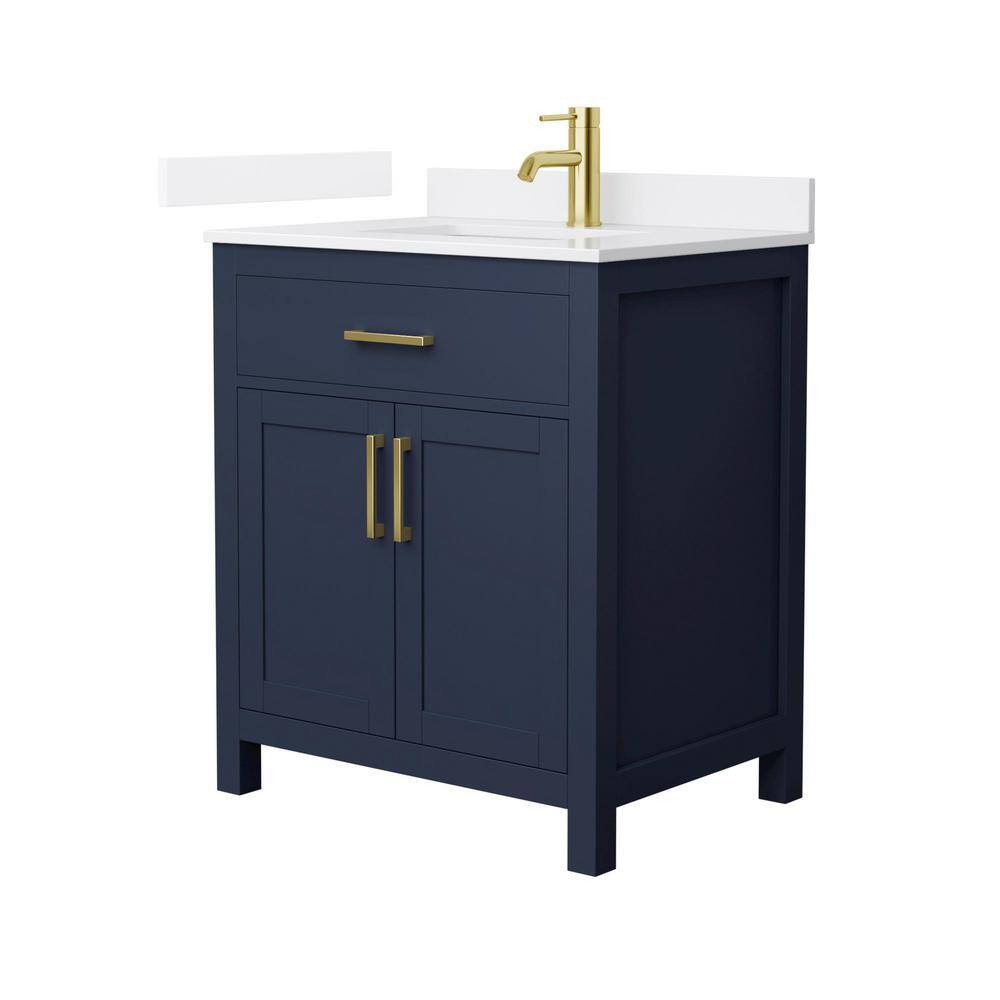 Reviews for Wyndham Collection Beckett 30 in. Single Freestanding Dark ...