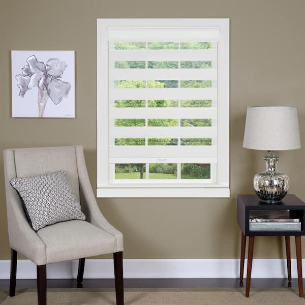 ACHIM Celestial White Cordless Light Filtering Double Layered Polyester Roller Shade 39 in. W x 72 in. L