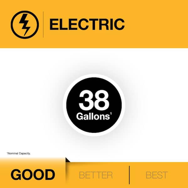 Performance 38 Gal. Short 4500-Watt Double Element Electric Water Heater with 6-Year Warranty