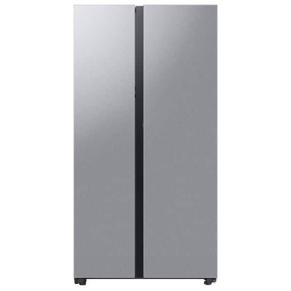 Samsung Bespoke 36 in. W 28 cu. ft. Side by Side Refrigerator with Beverage Center in Stainless Steel, Standard Depth