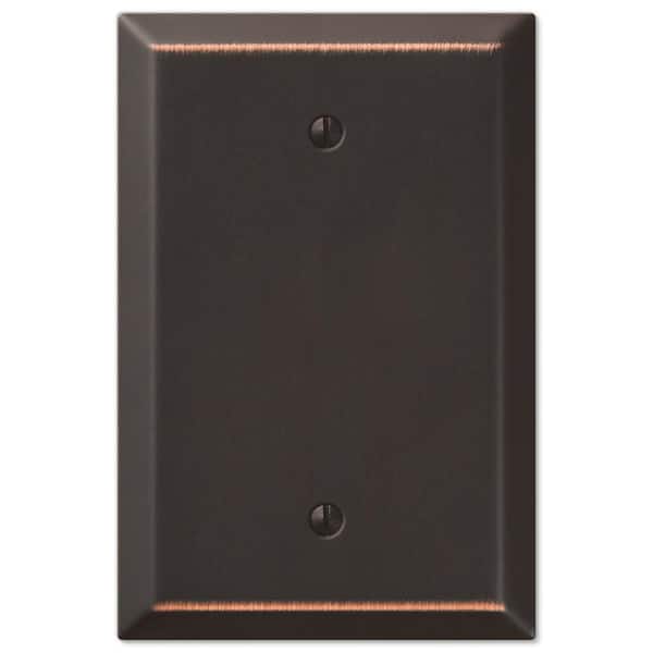 AMERELLE Oversized 1 Gang Blank Steel Wall Plate - Aged Bronze