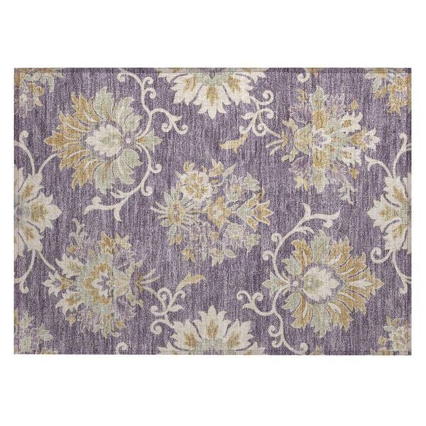 Chantille Machine Washable Indoor/Outdoor Abstract ACN3133 Purple 2 ft. x 3 ft. Accent Rug
